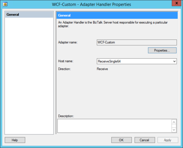 WCF-Custom Adapter Handler Properties