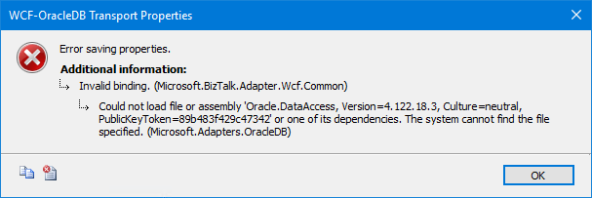 BizTalk Server 2020 – Add Assembly Binding Redirect for Oracle.DataAccess