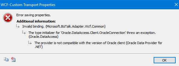 The provider is not compatible with the version of Oracle client (Oracle Data Provider for .NET)